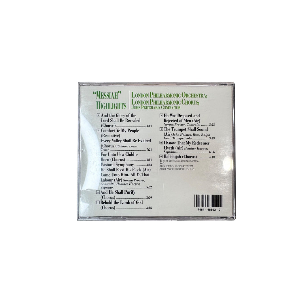 Messiah Highlights London Philharmonic Orchestra Christmas CD 1988 Sony Music