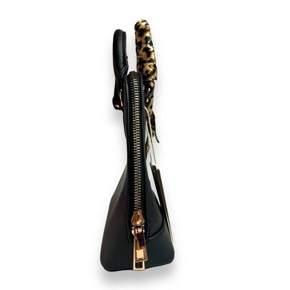 Kayla + Ava Black Vegan Leather Convertible Shoulder Hand Bag NWT