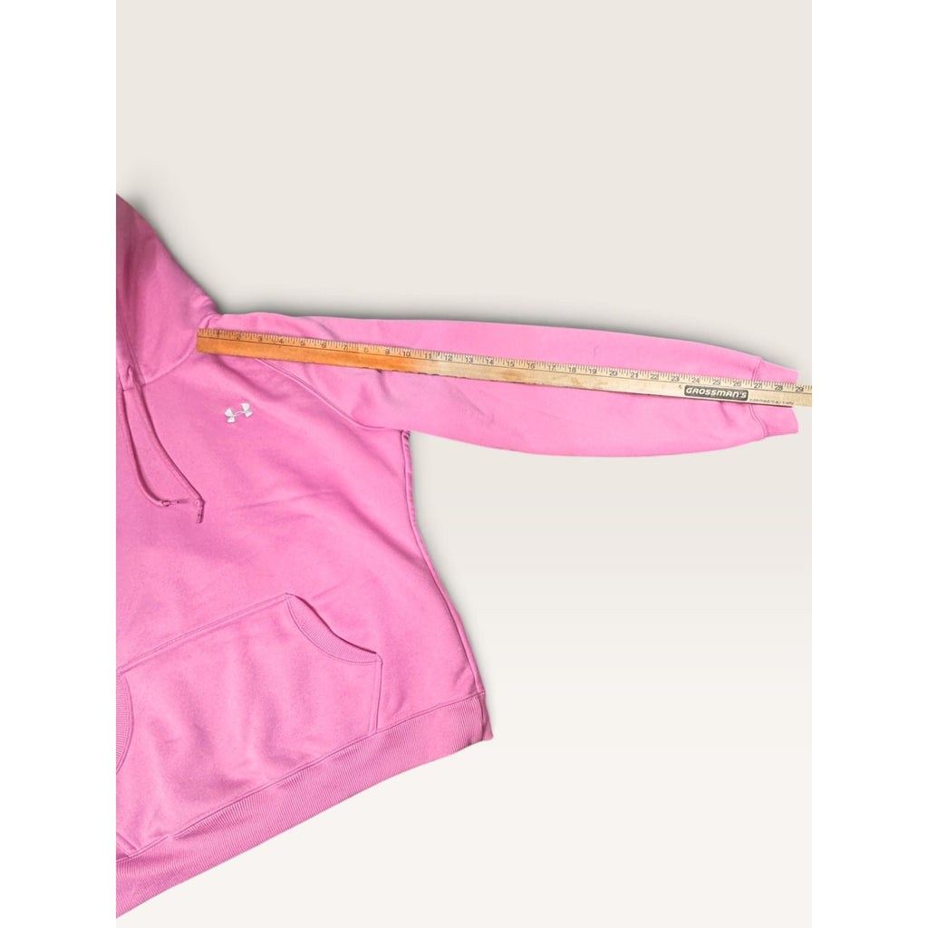 Under Armour Womens MD Hoodie Pink ColdGear Athletic Graphic