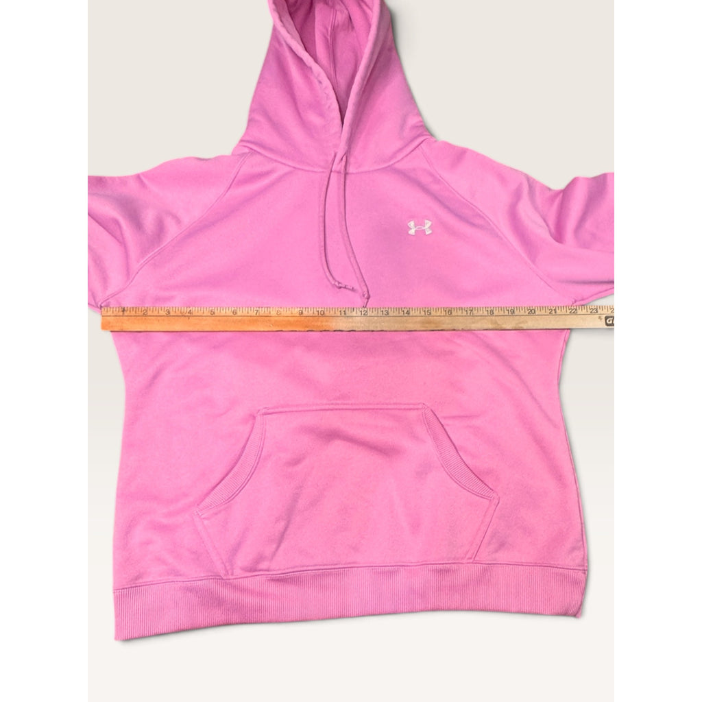 Under Armour Womens MD Hoodie Pink ColdGear Athletic Graphic