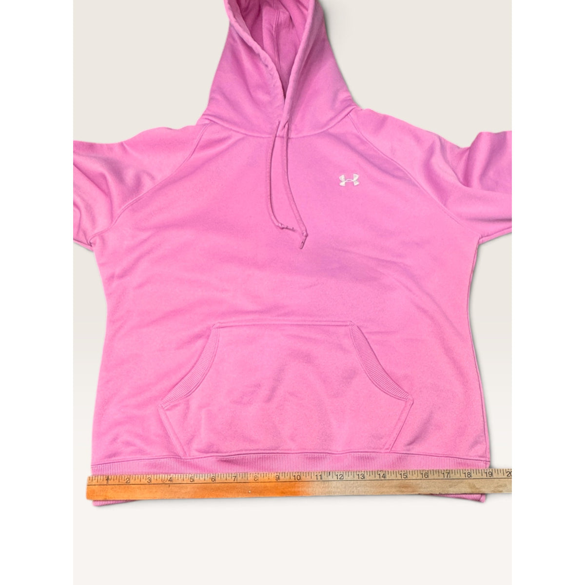Under Armour Womens MD Hoodie Pink ColdGear Athletic Graphic