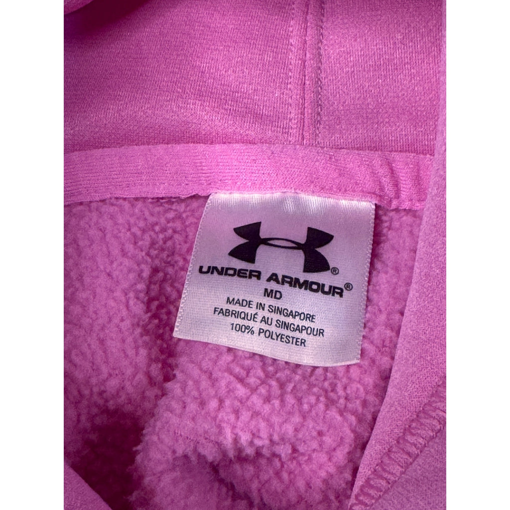 Under Armour Womens MD Hoodie Pink ColdGear Athletic Graphic