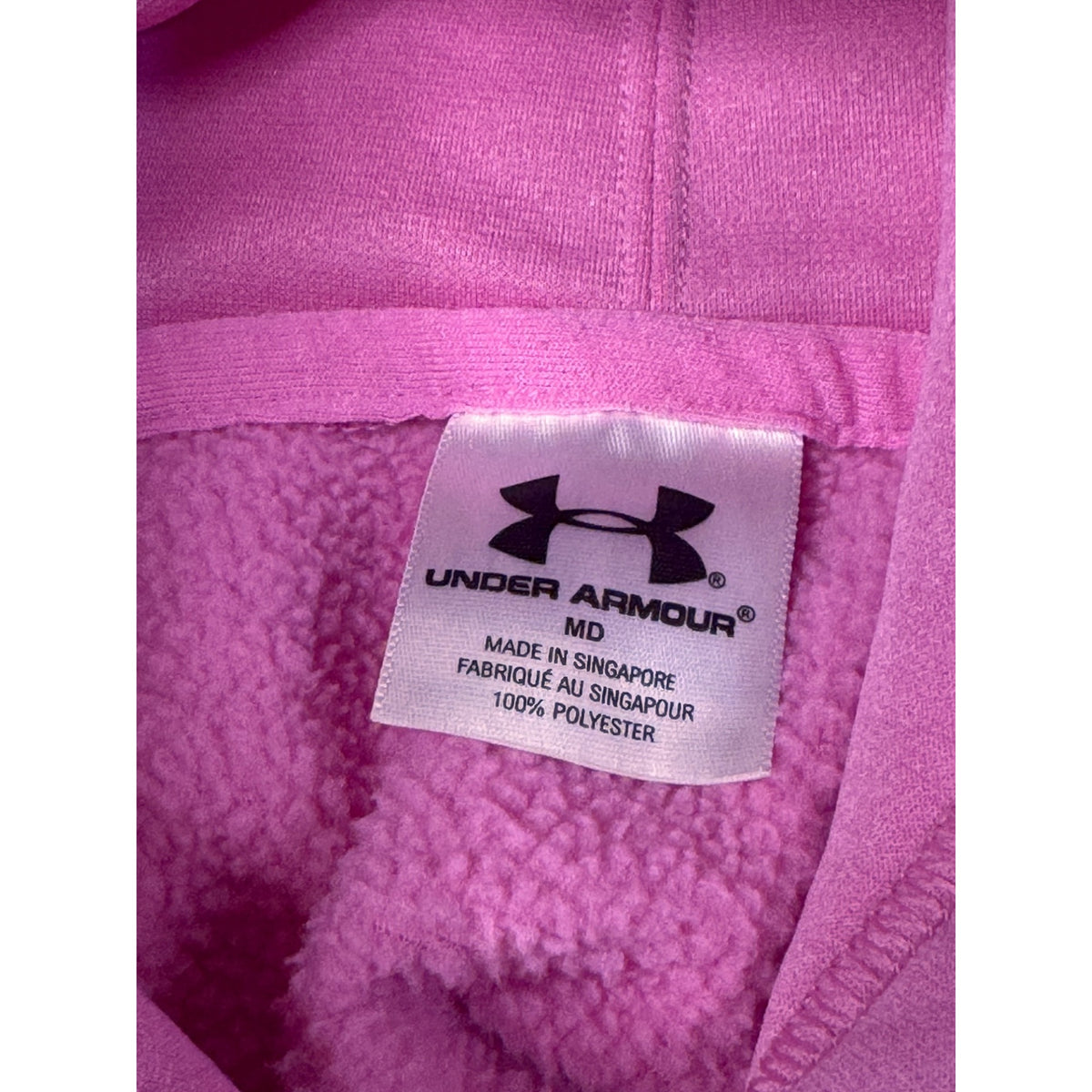 Under Armour Womens MD Hoodie Pink ColdGear Athletic Graphic