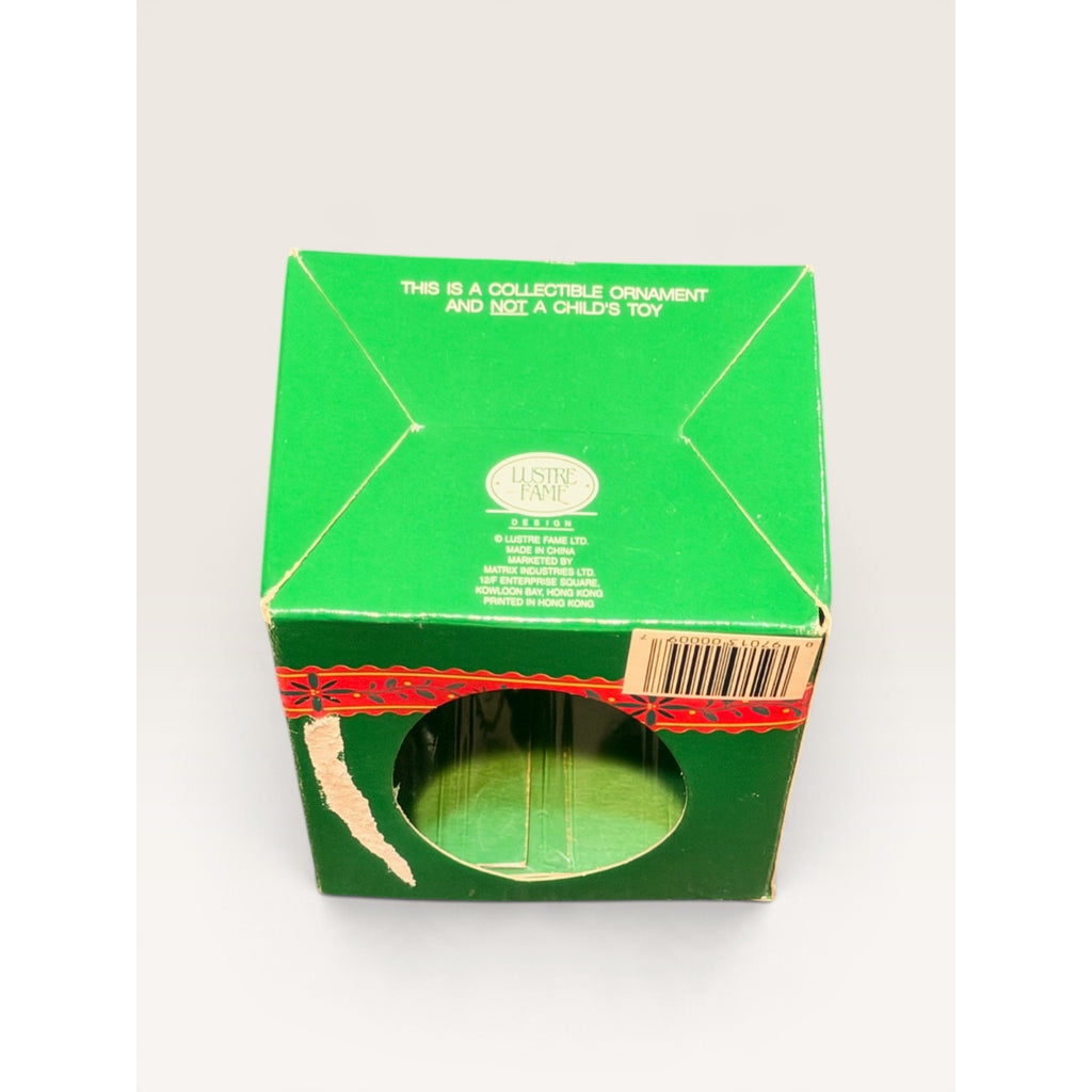 Lustre Fame Christmas Traditions Golfer Bear Golf Ball Ornament Box