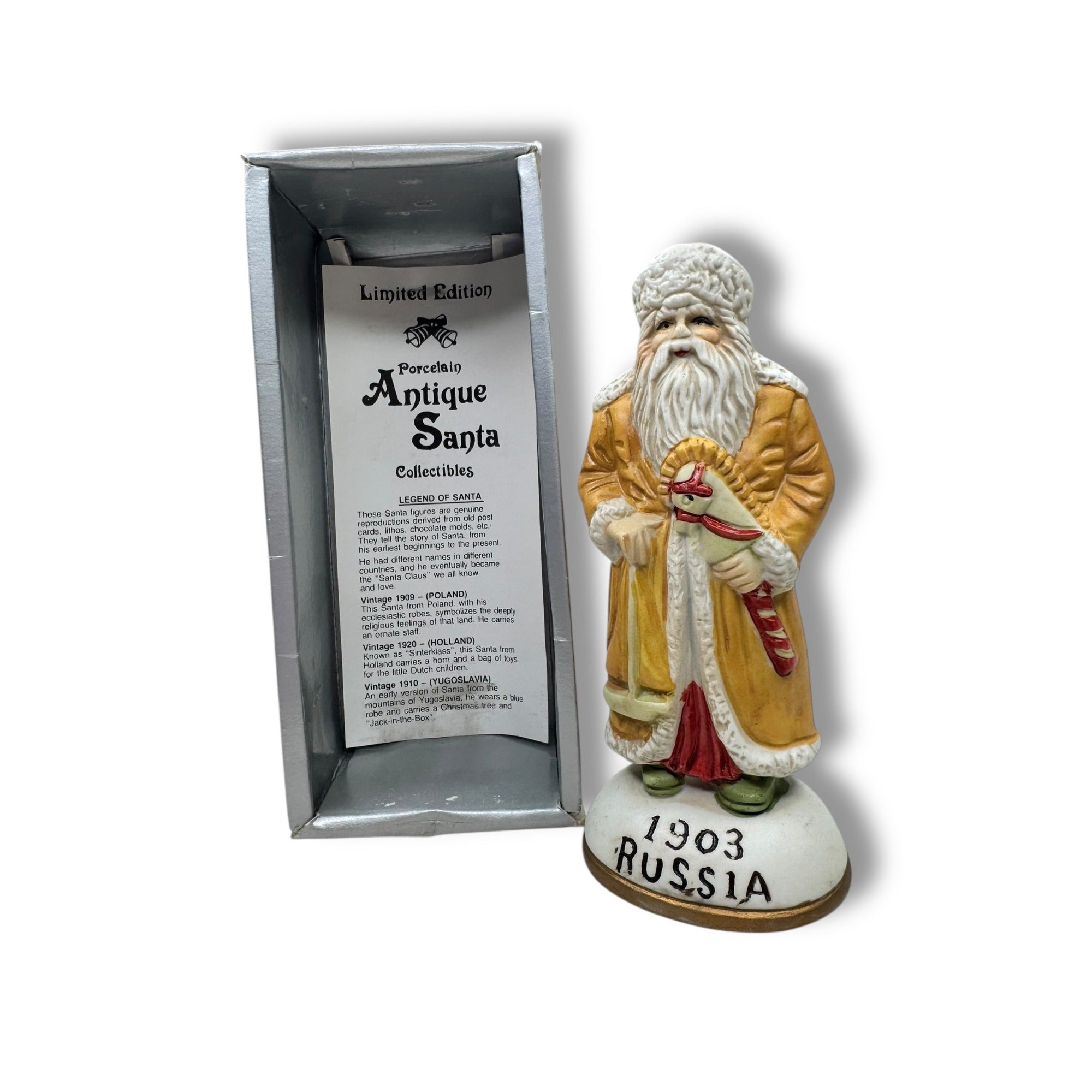1990s Caldor Stories Porcelain Santa Figurine – 1903 Russia Father Frost