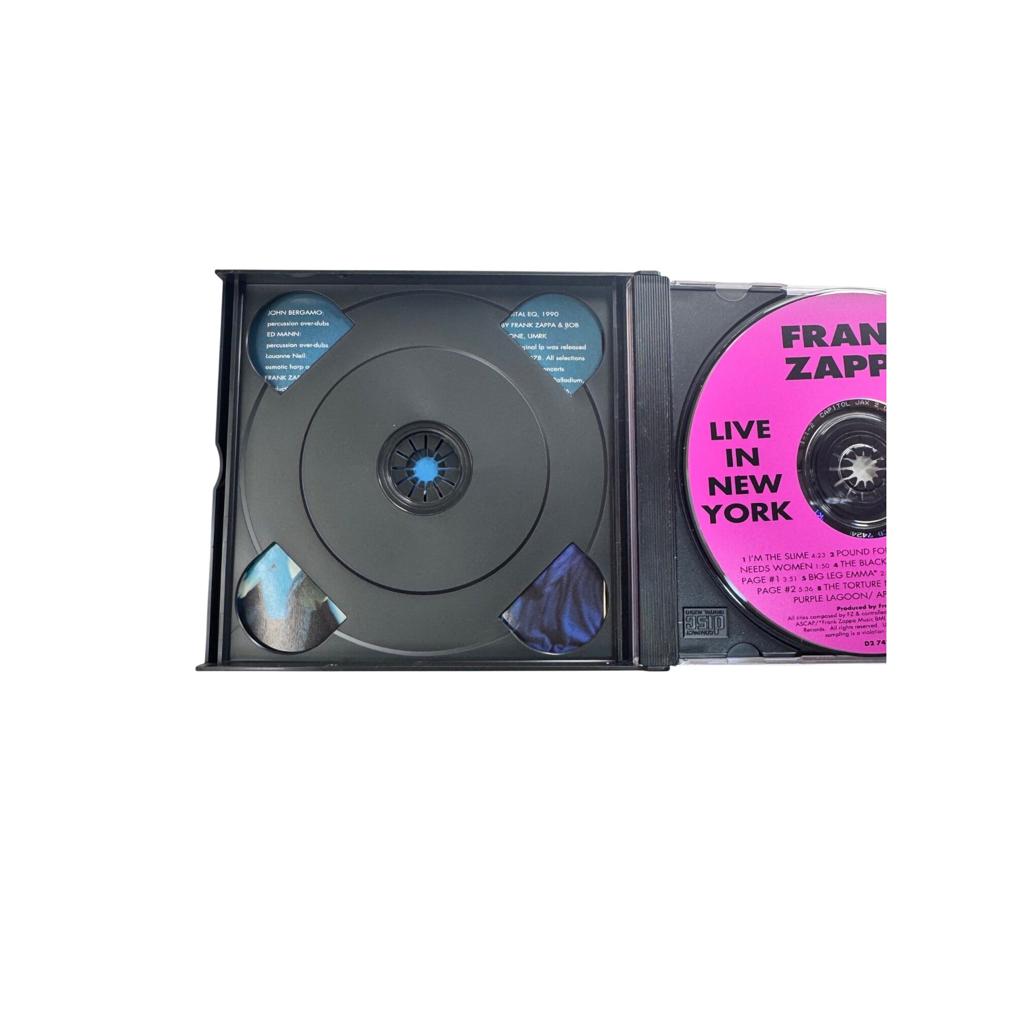 Frank Zappa Live In New York Remastered 1990 2-Disc Set Rock Music CD
