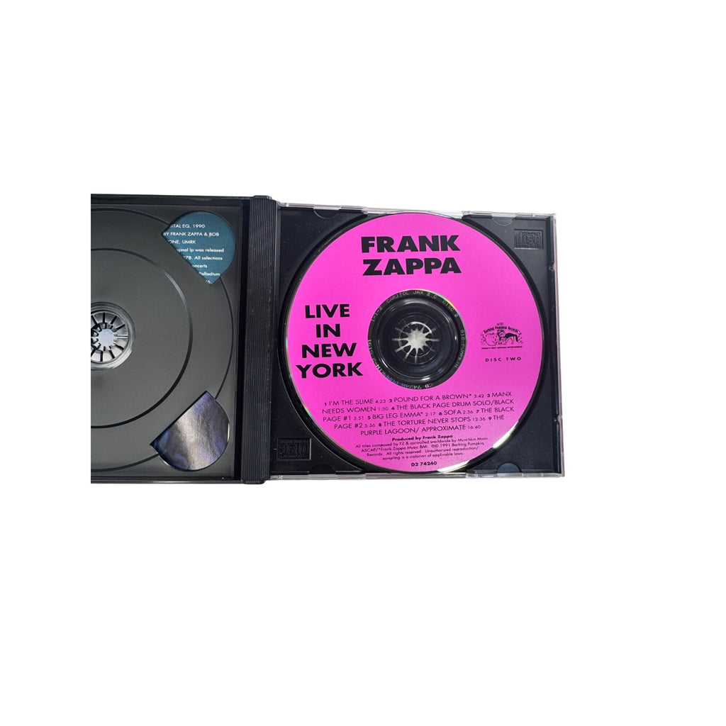 Frank Zappa Live In New York Remastered 1990 2-Disc Set Rock Music CD