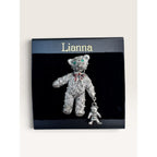 Vintage 1990s Lianna Silver Tone Textured Teddy Bear Dangle Brooch New