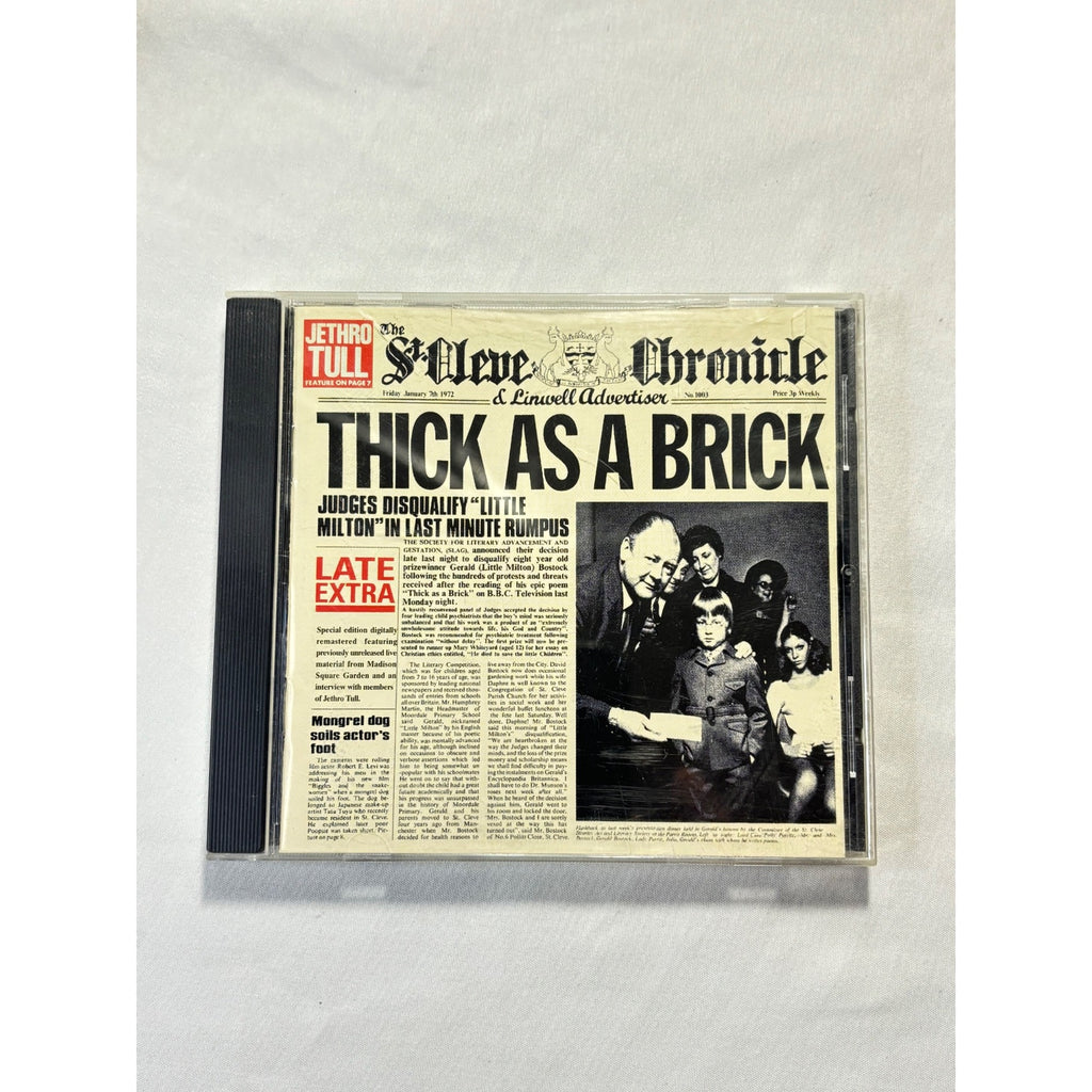 Jethro Tull Thick As A Brick 1997 CD Digital Remaster Chrysalis Records Prog Rock Pre-Owned