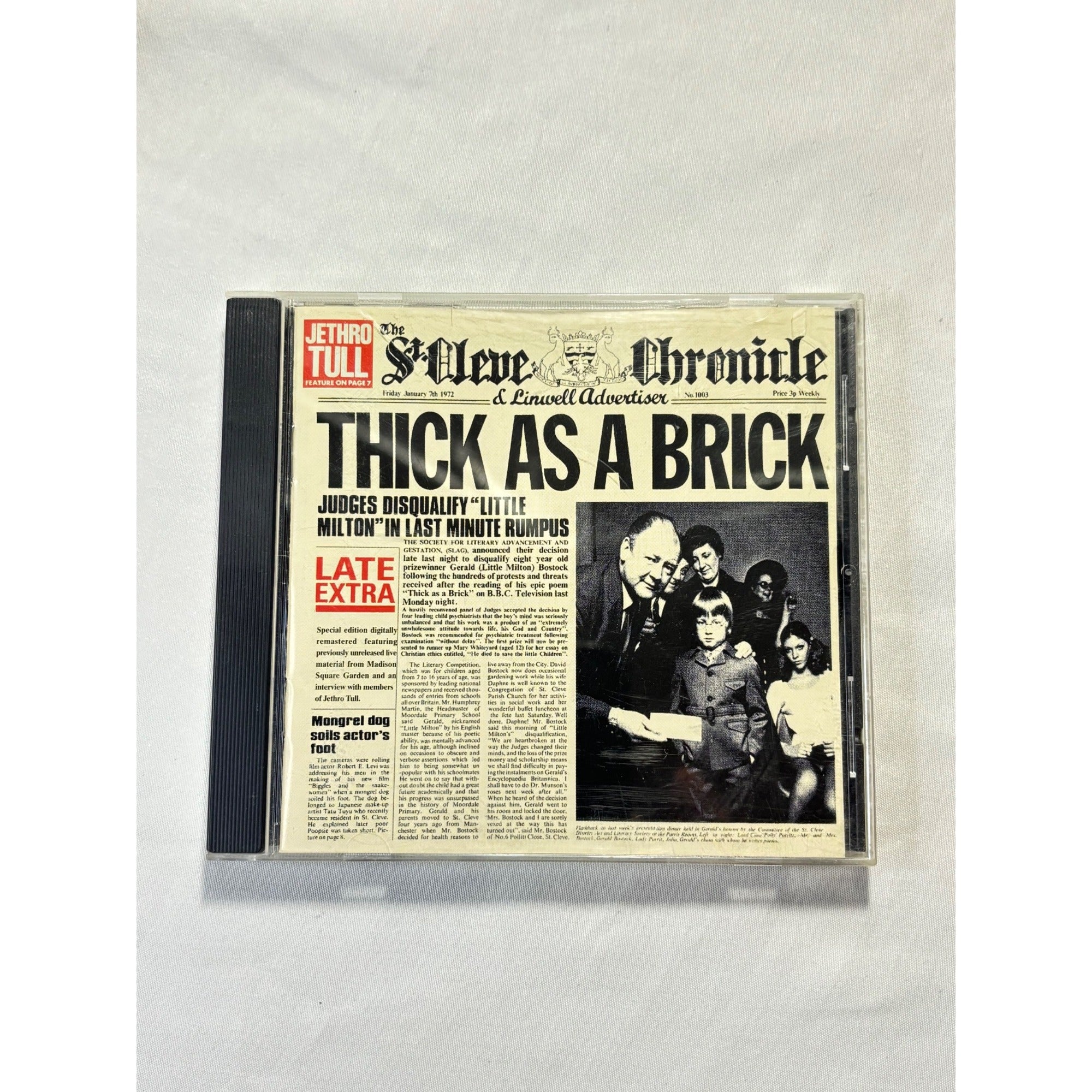 Jethro Tull Thick As A Brick 1997 CD Digital Remaster Chrysalis Records Prog Rock Pre-Owned
