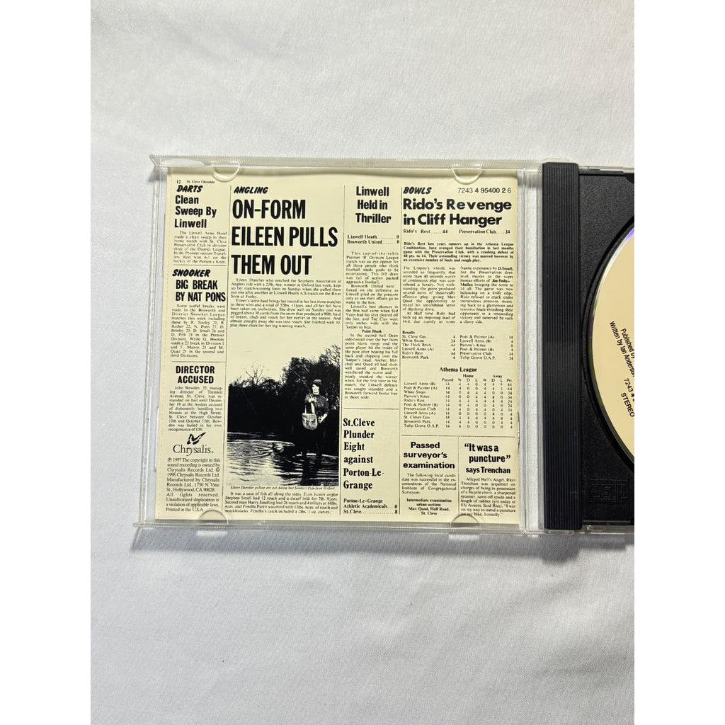 Jethro Tull Thick As A Brick 1997 CD Digital Remaster Chrysalis Records Prog Rock Pre-Owned
