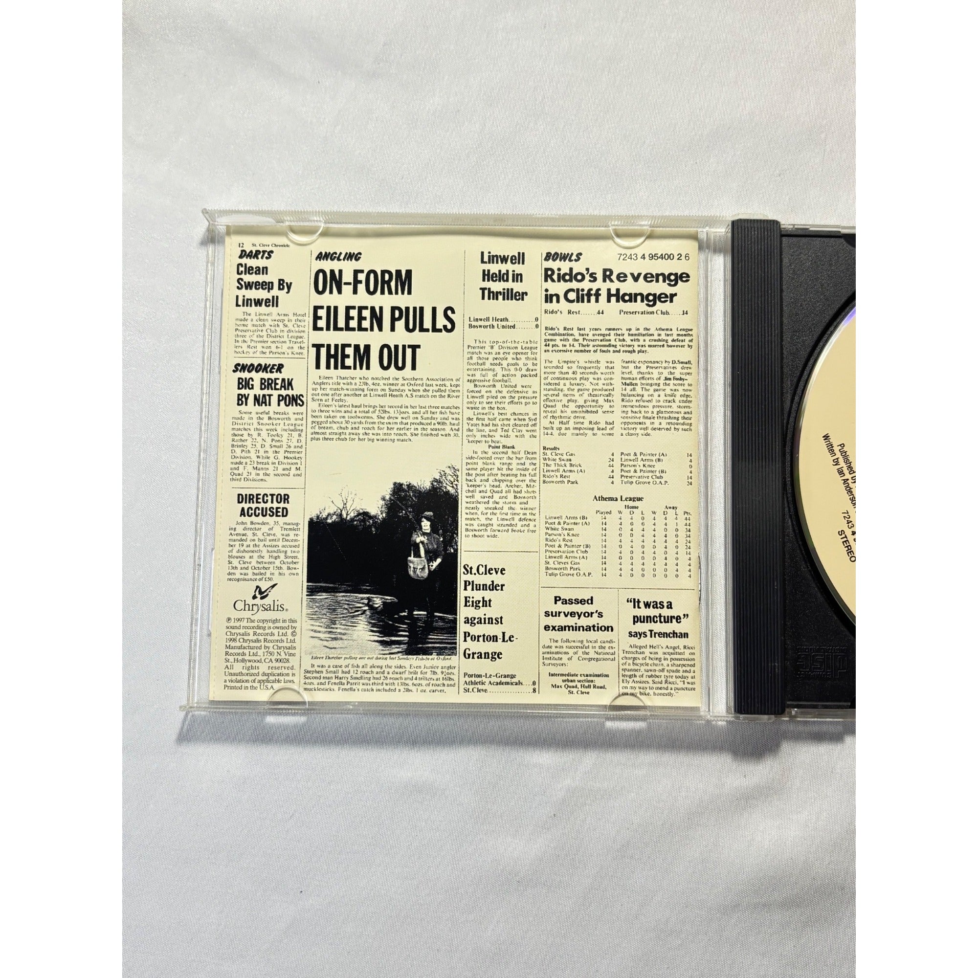 Jethro Tull Thick As A Brick 1997 CD Digital Remaster Chrysalis Records Prog Rock Pre-Owned