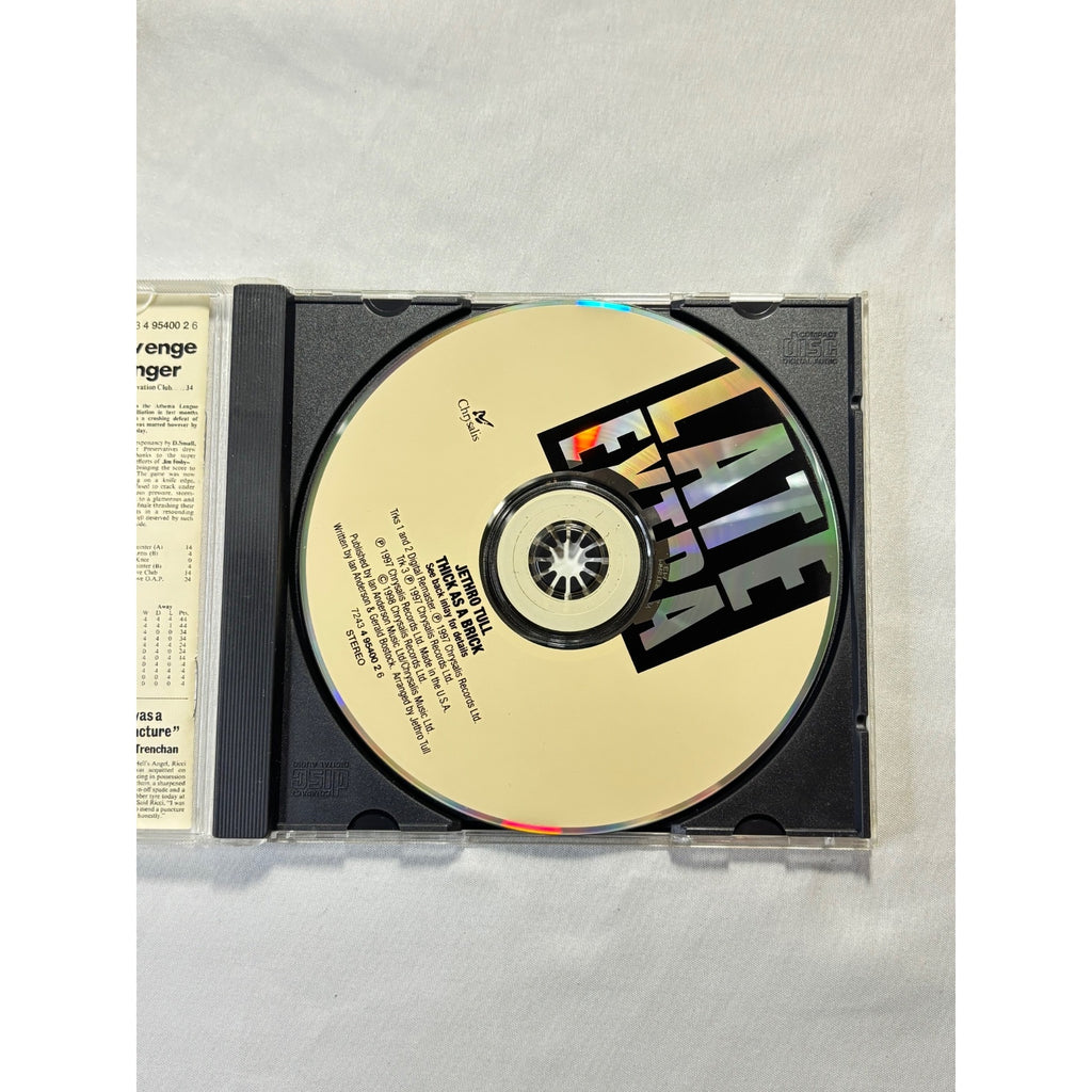Jethro Tull Thick As A Brick 1997 CD Digital Remaster Chrysalis Records Prog Rock Pre-Owned