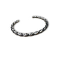 Mexican Sterling Silver Twisted Cuff Bracelet Heavy Rigid Open Cuff