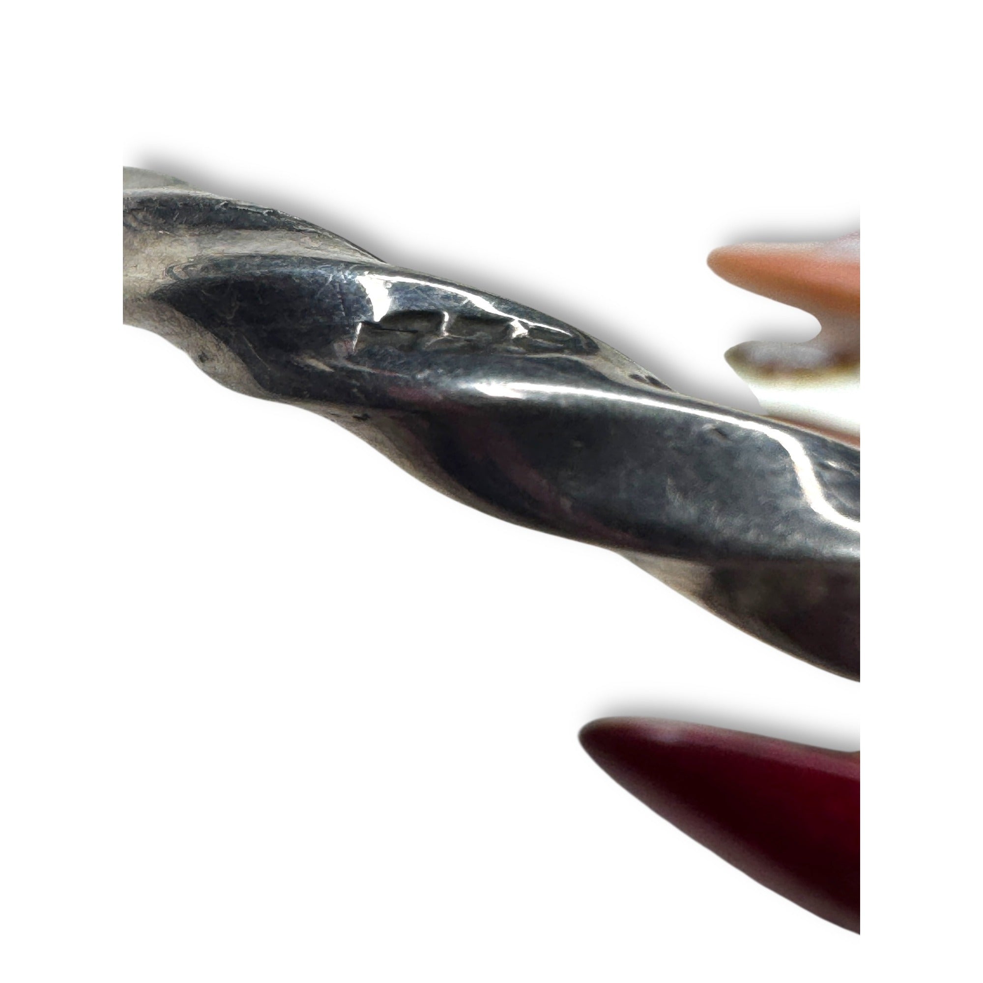 Mexican Sterling Silver Twisted Cuff Bracelet Heavy Rigid Open Cuff