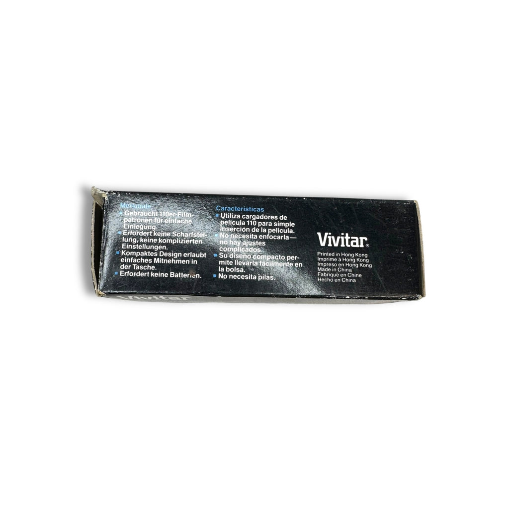 Vivitar Point ’N Shoot 110 Film Camera Box Manuals & Wrist Strap Vintage