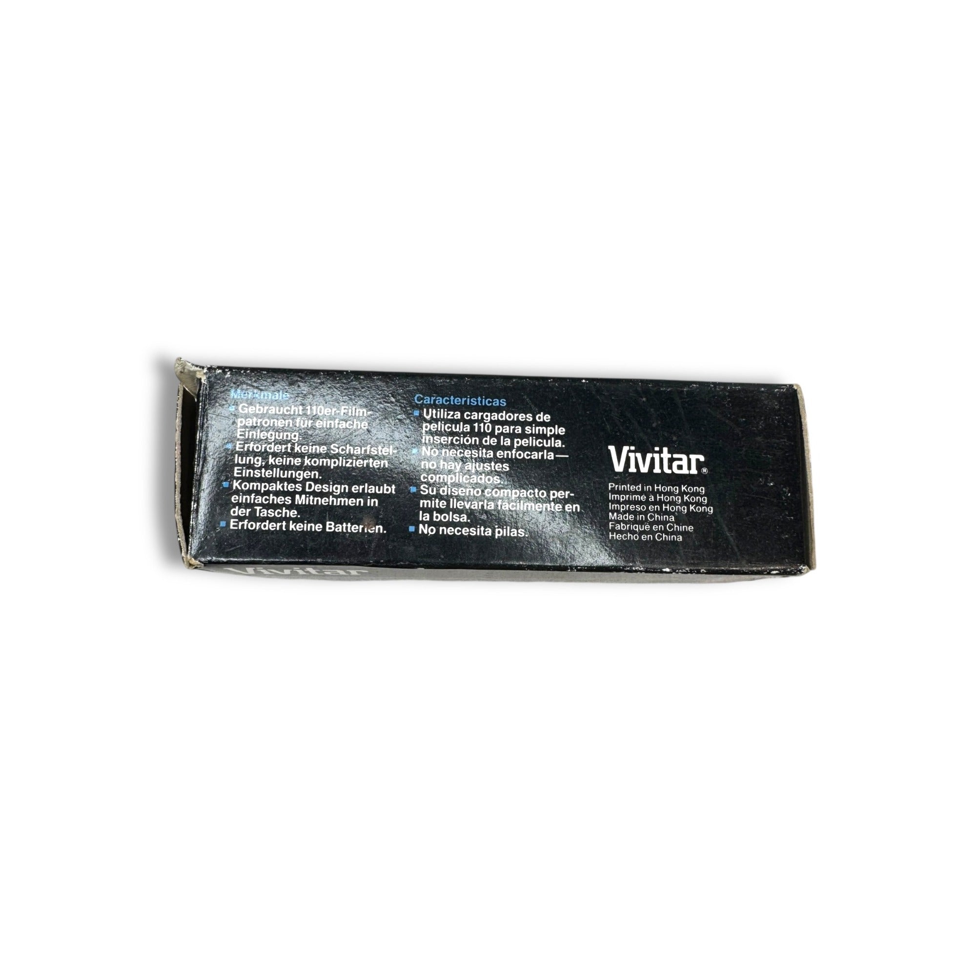 Vivitar Point ’N Shoot 110 Film Camera Box Manuals & Wrist Strap Vintage
