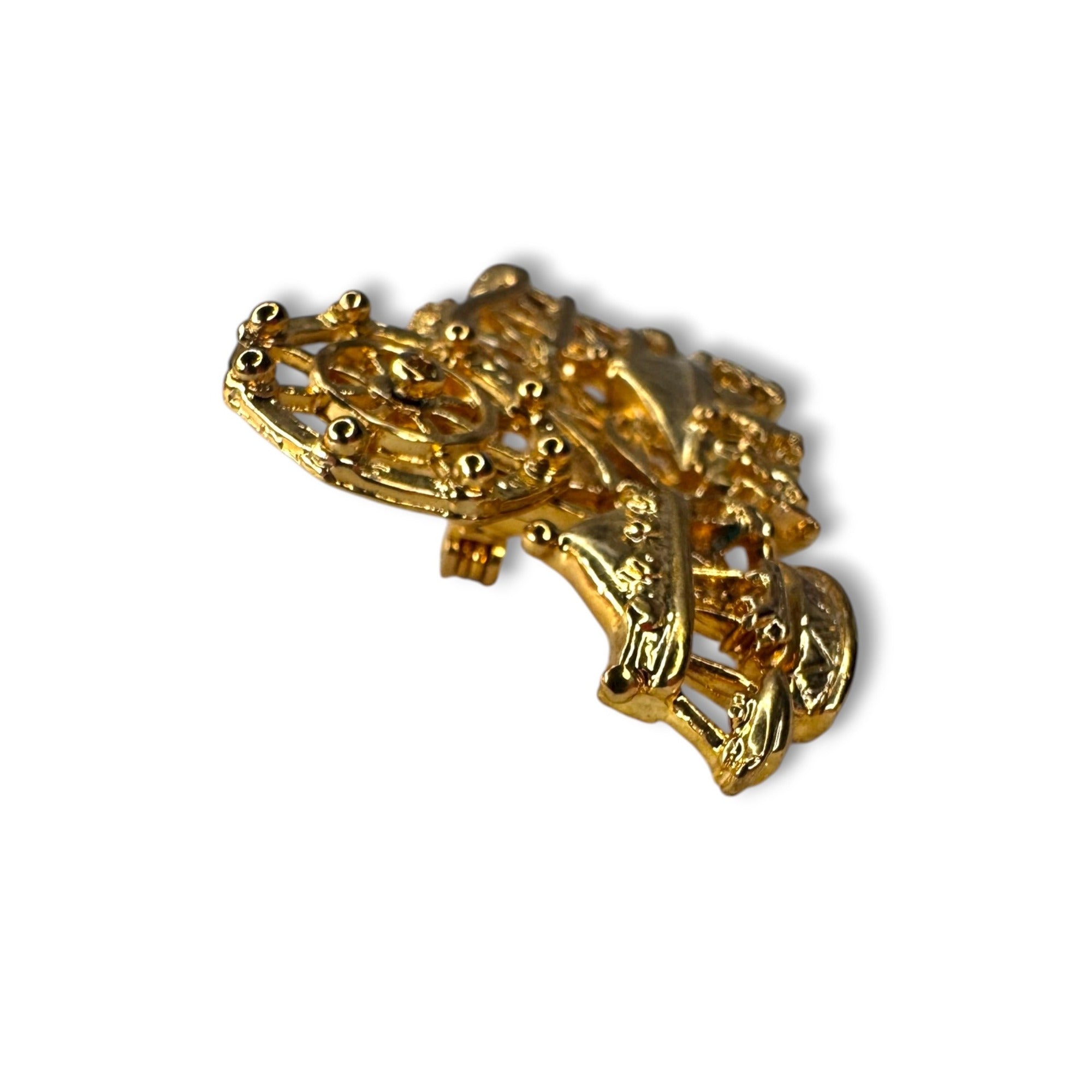 Amusement Park Theme Gold Tone AJC Brooch 1.48" x 2.55"