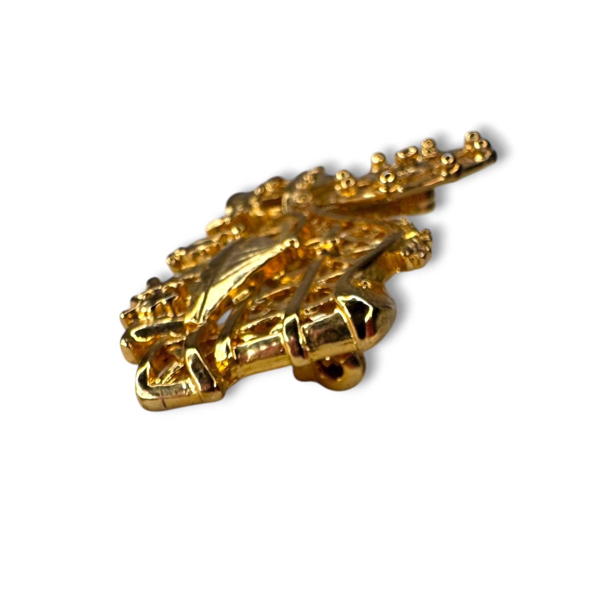 Amusement Park Theme Gold Tone AJC Brooch 1.48" x 2.55"