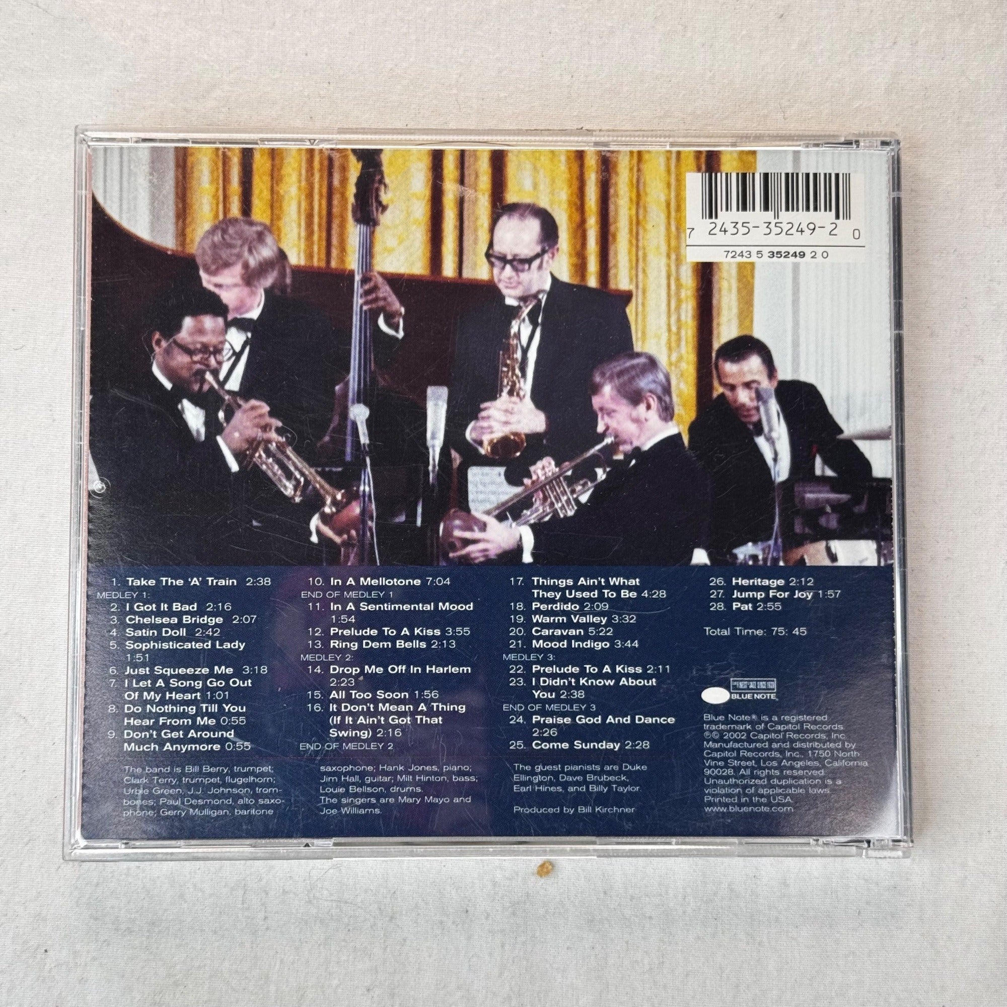 1969 All-Star White House Tribute To Duke Ellington CD Blue Note Jazz Pre-Owned