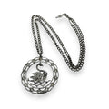 Vintage Sarah Coventry Swan Pendant Necklace Silver Tone Cut Crystal 24"