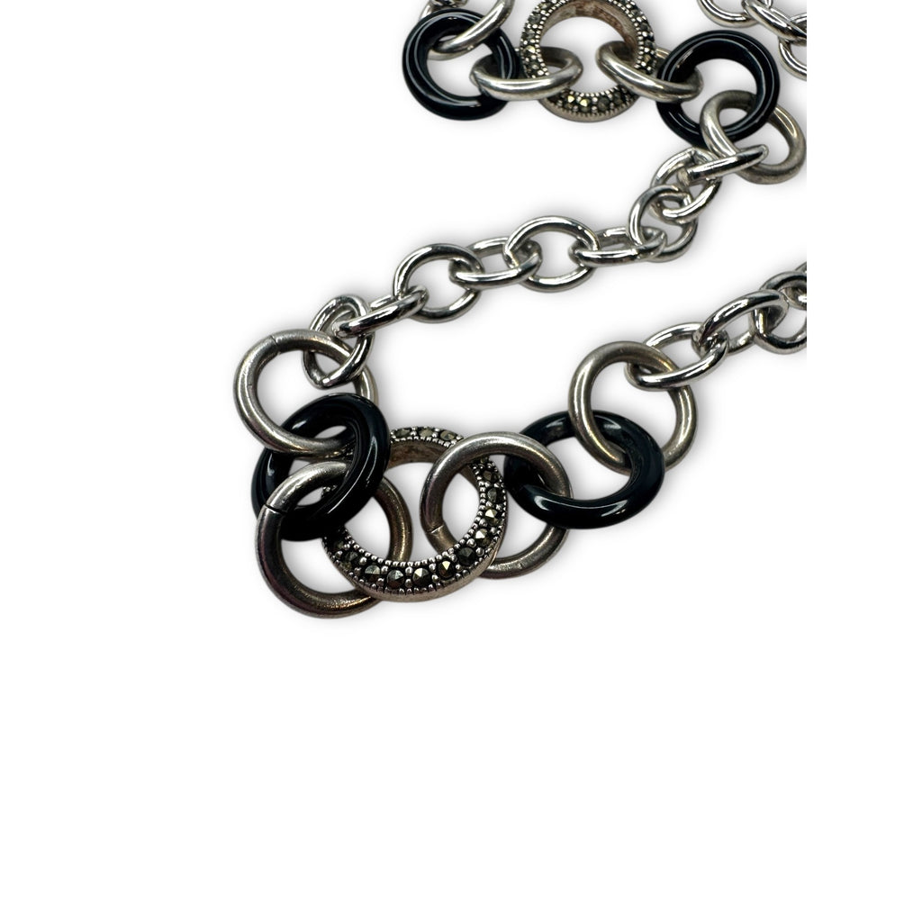 Judith Jack Sterling Silver & Marcasite 30" Necklace With Lobster Claw Clasp