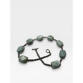 Amazonite Chunky Faceted Stone Nugget 16 Inch Collar Toggle Necklace Vintage