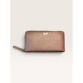 Kate Spade Neda Laurel Way Zip Around Continental Wallet Bronze Rose Gold Metallic