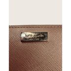 Kate Spade Neda Laurel Way Zip Around Continental Wallet Bronze Rose Gold Metallic