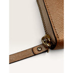 Kate Spade Neda Laurel Way Zip Around Continental Wallet Bronze Rose Gold Metallic