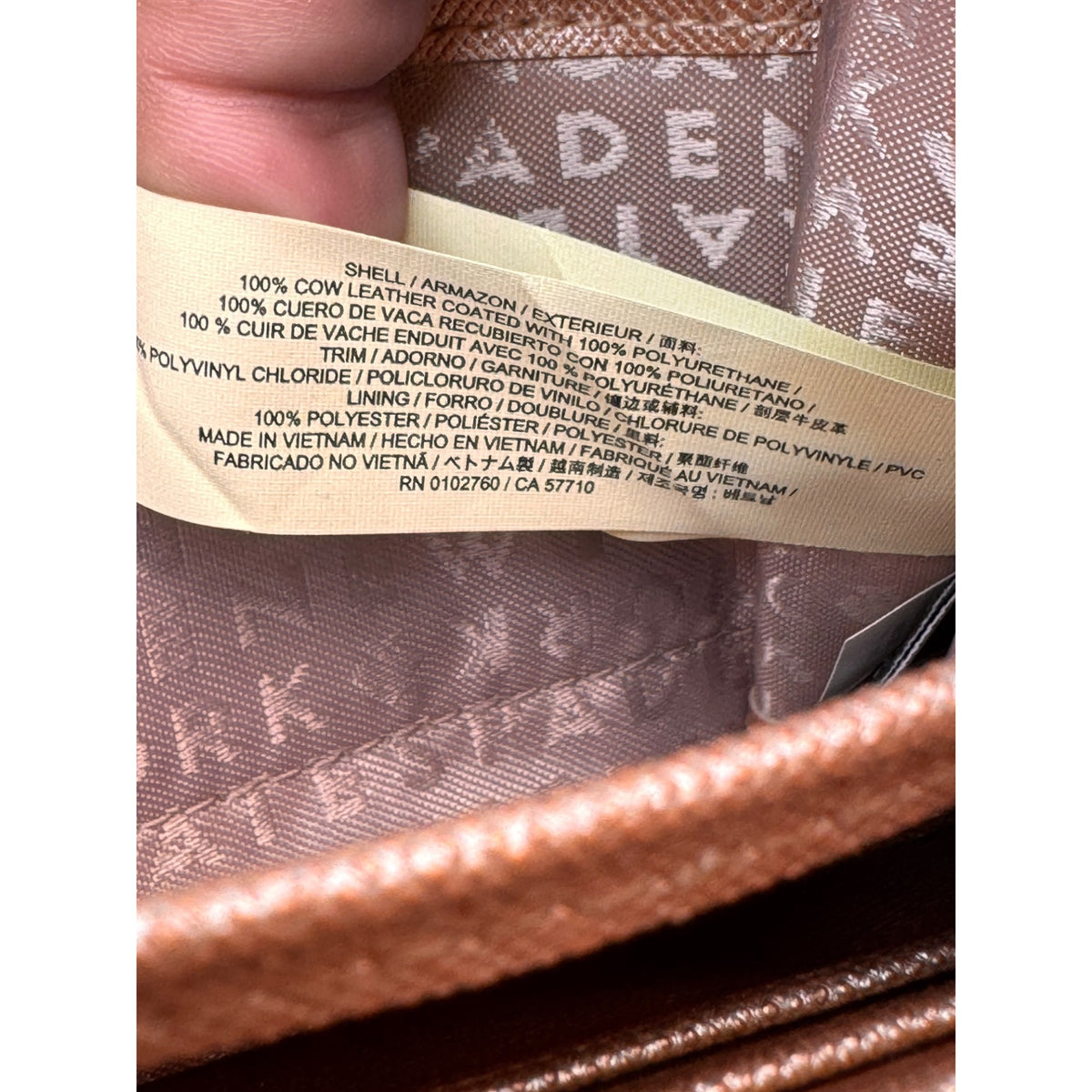 Kate Spade Neda Laurel Way Zip Around Continental Wallet Bronze Rose Gold Metallic