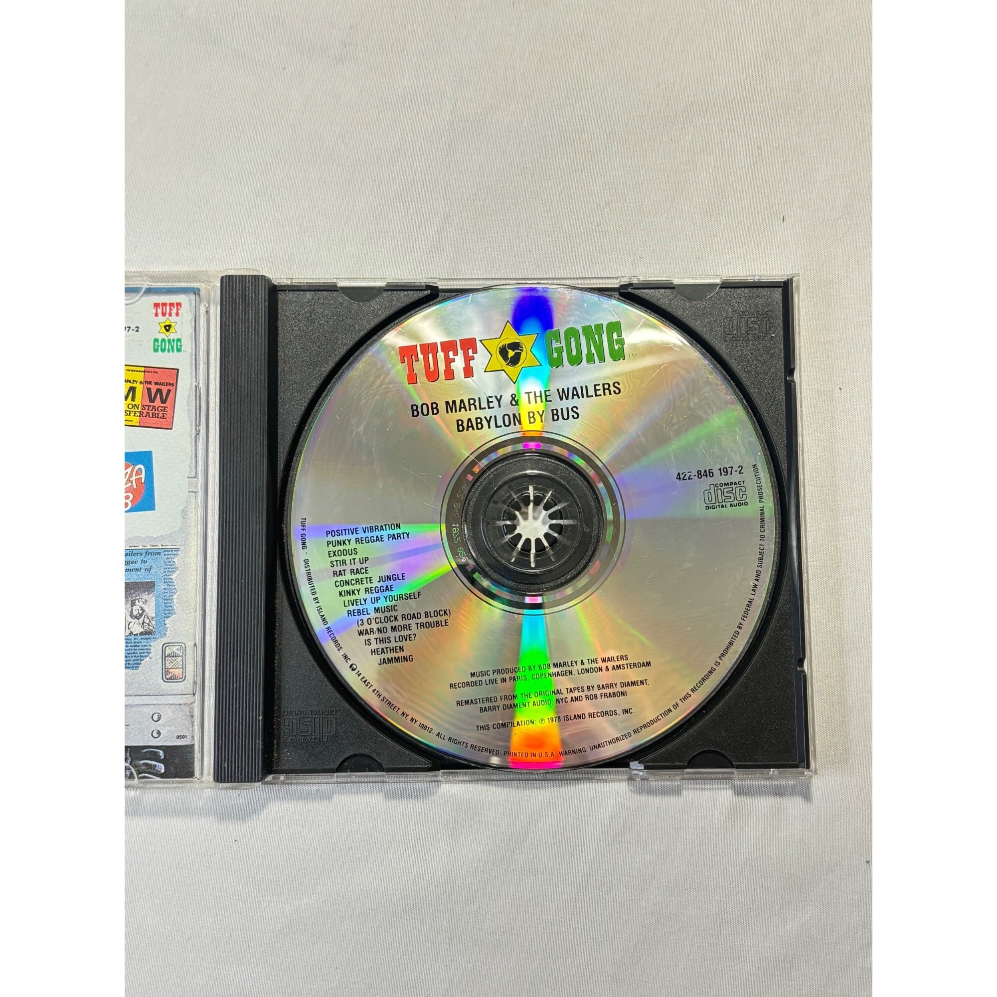 Bob Marley & The Wailers Babylon By Bus CD 1978 Remastered Tuff Gong Reggae Live