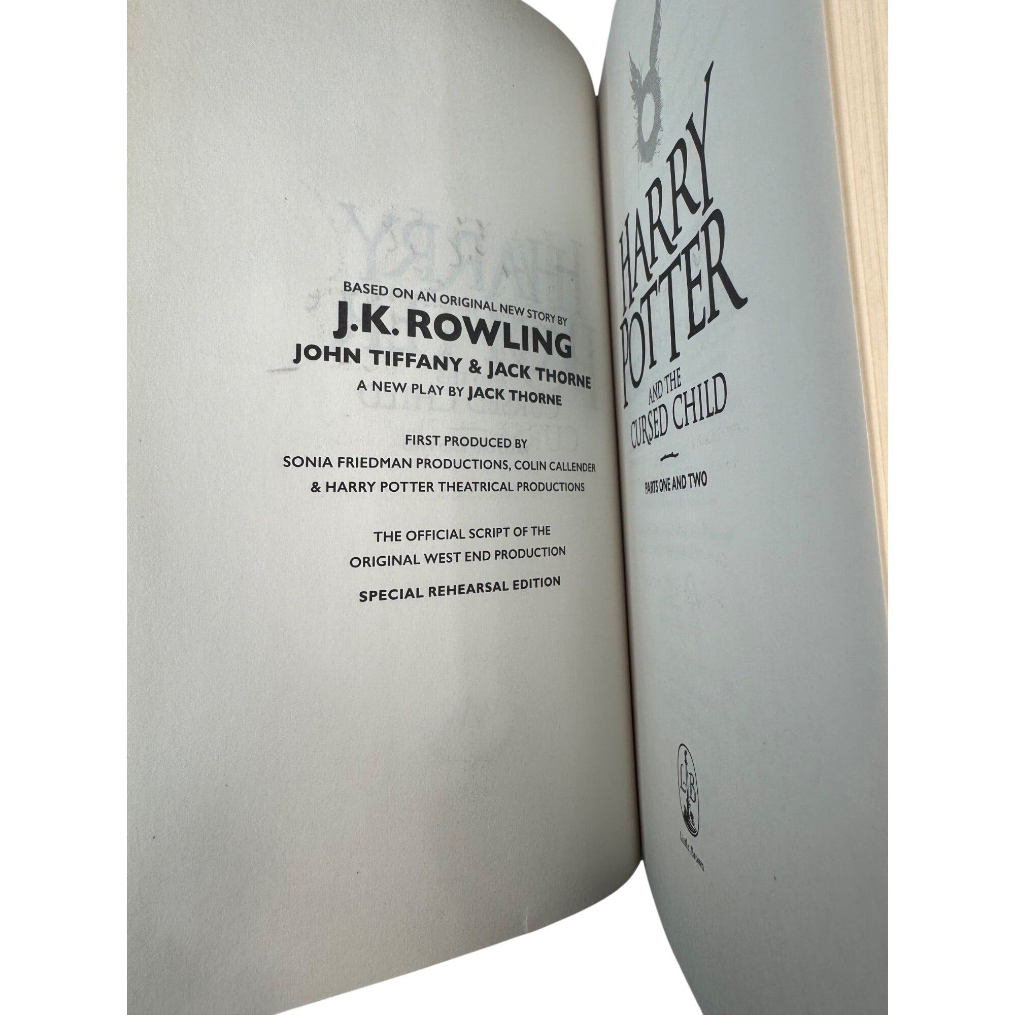 Harry Potter and the Cursed Child Parts One and Two J.K. Rowling 2016 Hardcover Script