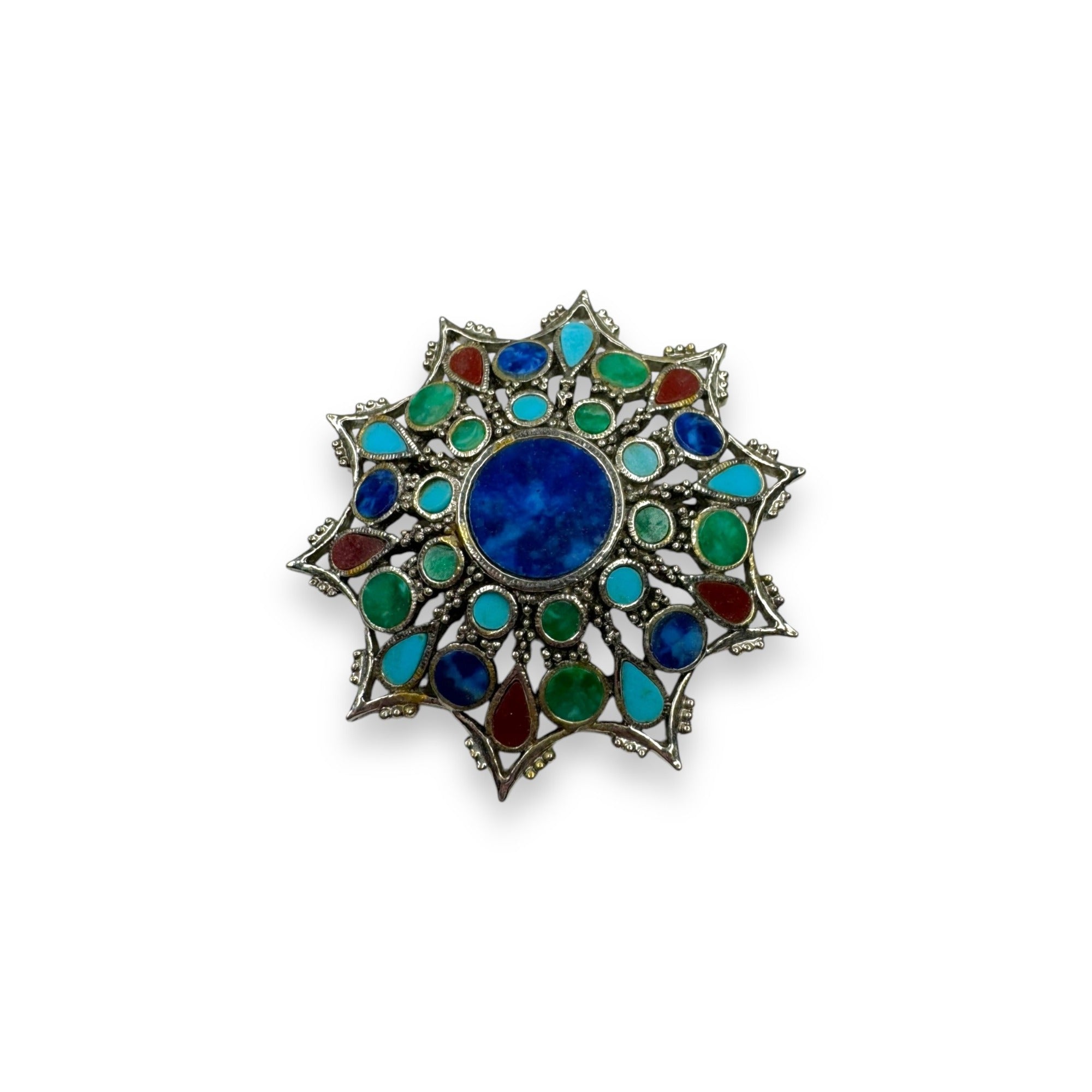 Vintage Mode Art Arthur Pepper Multi-Color Acrylic Brooch Pin