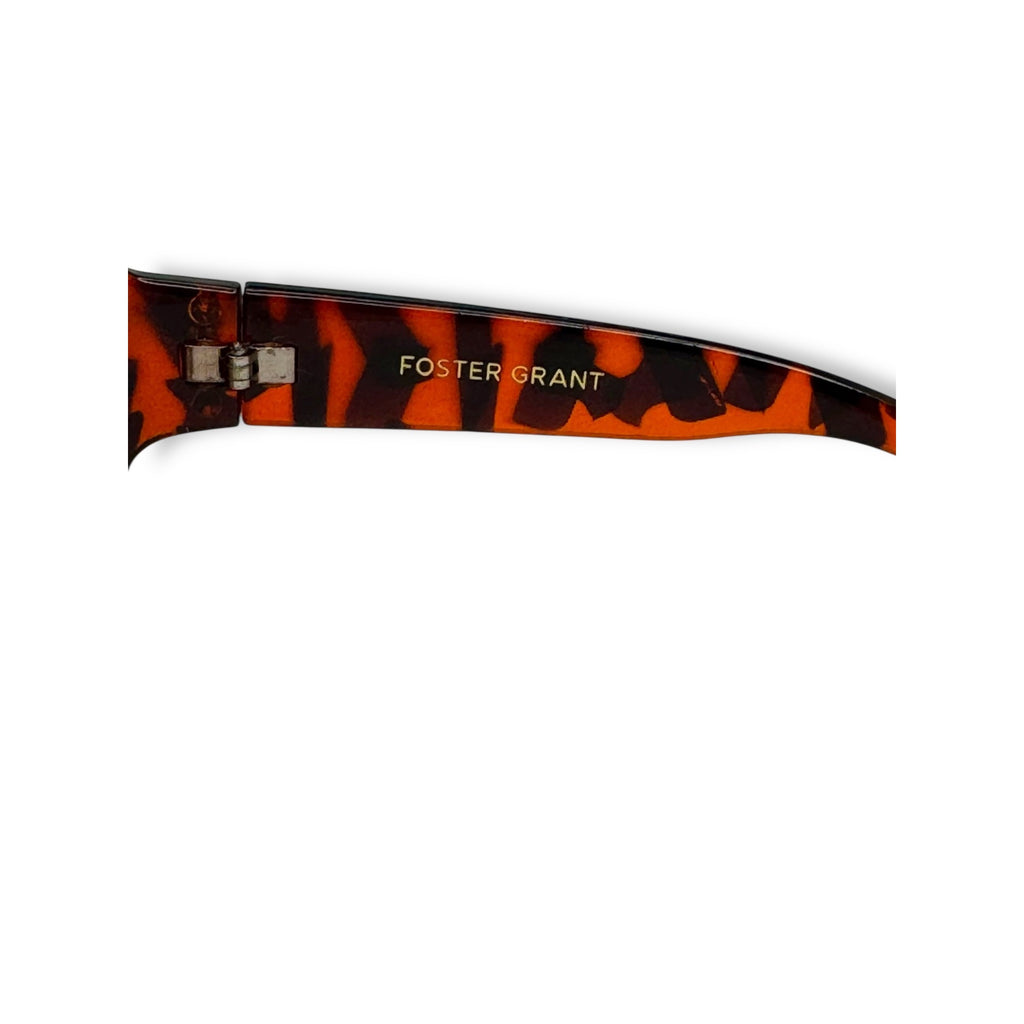 Foster Grant Womens Tortoise Shell Sunglasses Rhinestone Accent Gradient Lenses