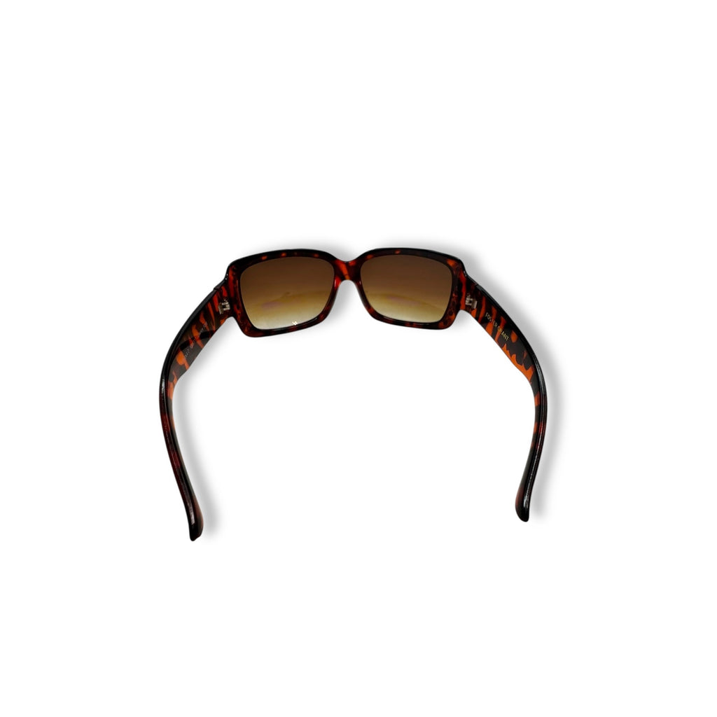 Foster Grant Womens Tortoise Shell Sunglasses Rhinestone Accent Gradient Lenses