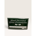 European Craftsmen Hand Decorated Glass Ornaments Red Green Scroll Set of 2 New