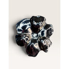 Monet Silver Tone Textured Pansy Flower Brooch Pin Vintage 1980s