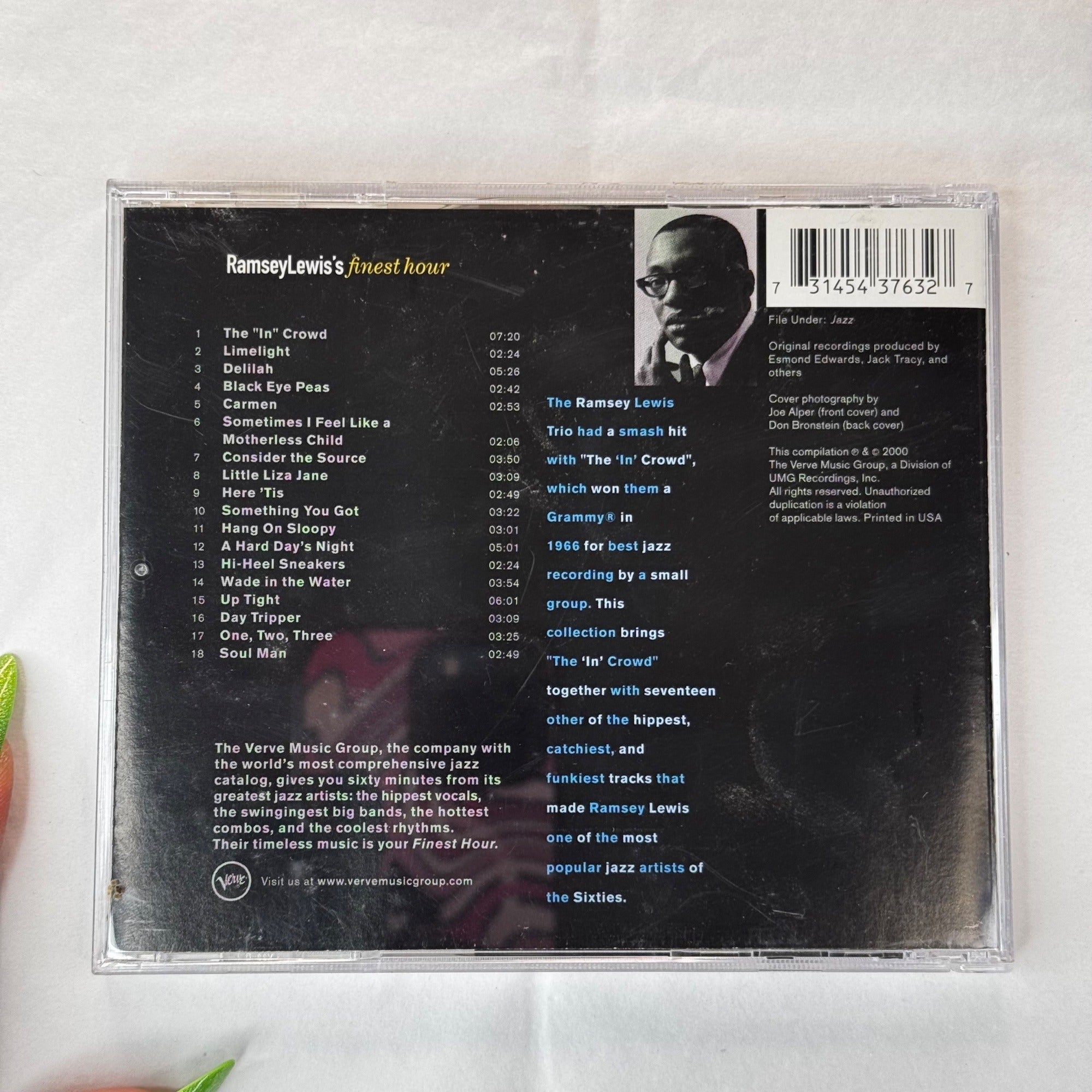 Ramsey Lewis - Ramsey Lewiss Finest Hour 2000 CD Compilation Verve Records Jazz