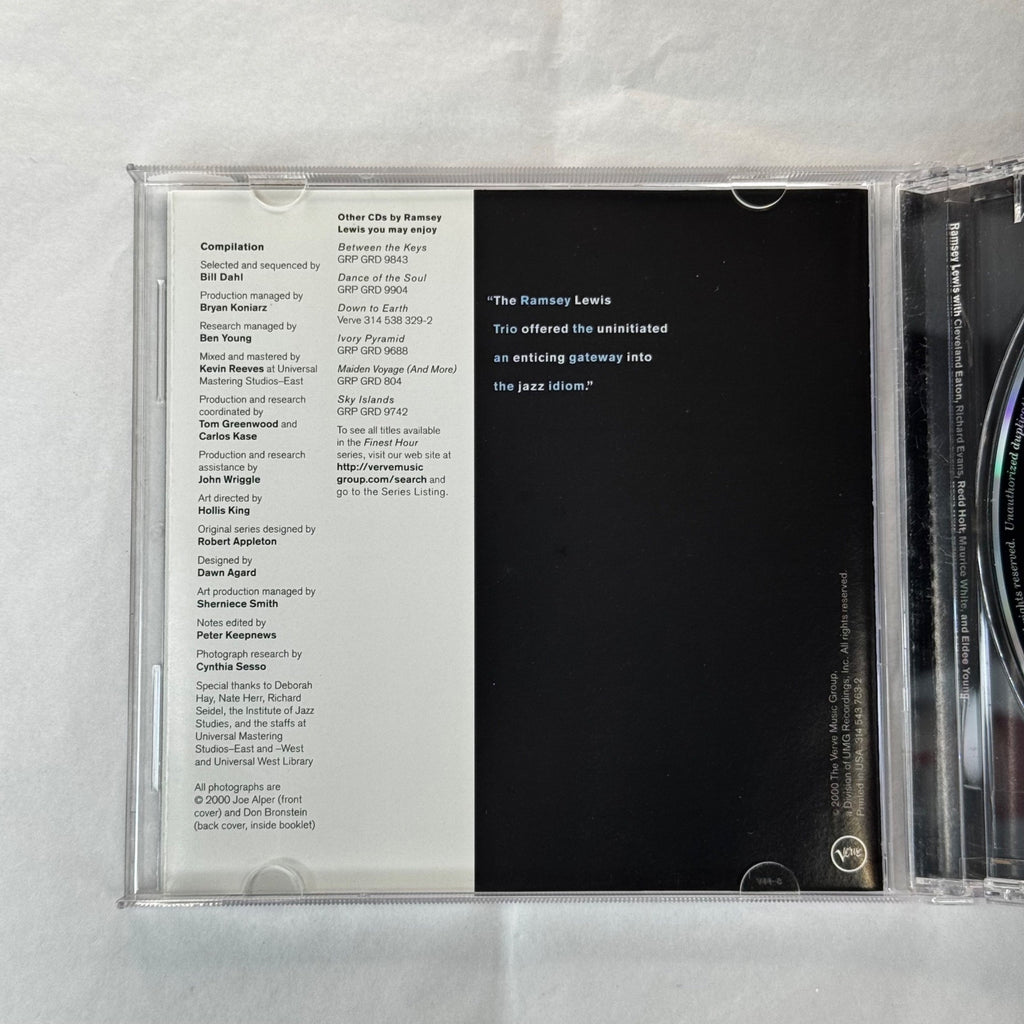 Ramsey Lewis - Ramsey Lewiss Finest Hour 2000 CD Compilation Verve Records Jazz