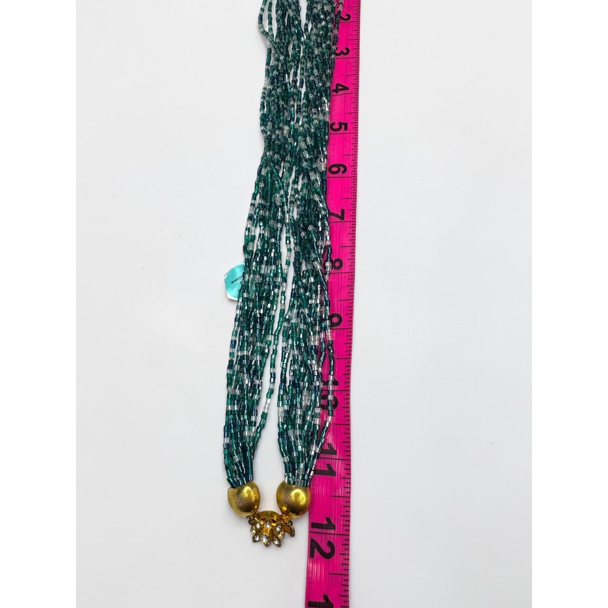 Bijoux de Boheme Czech Glass Seed Bead Necklace Set 1960s Vintage