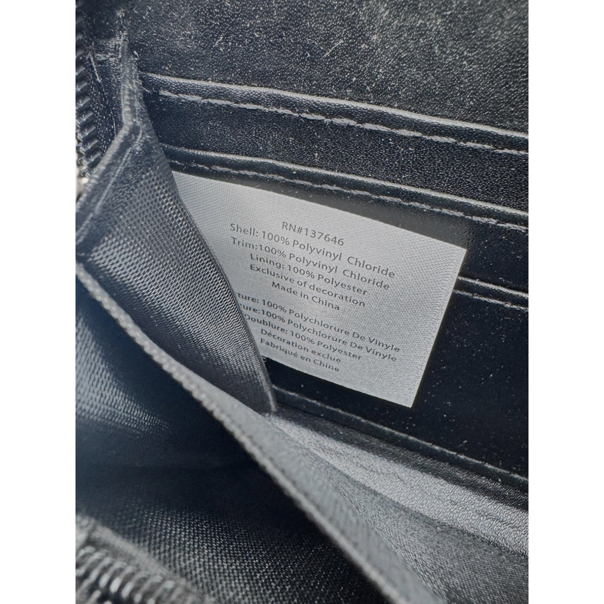 London Fog Adalia Signature Monogram Checked Zip Around Wristlet Wallet Black