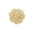 Carved Rose Brooch Cream Resin Floral Statement Unsigned Vintage