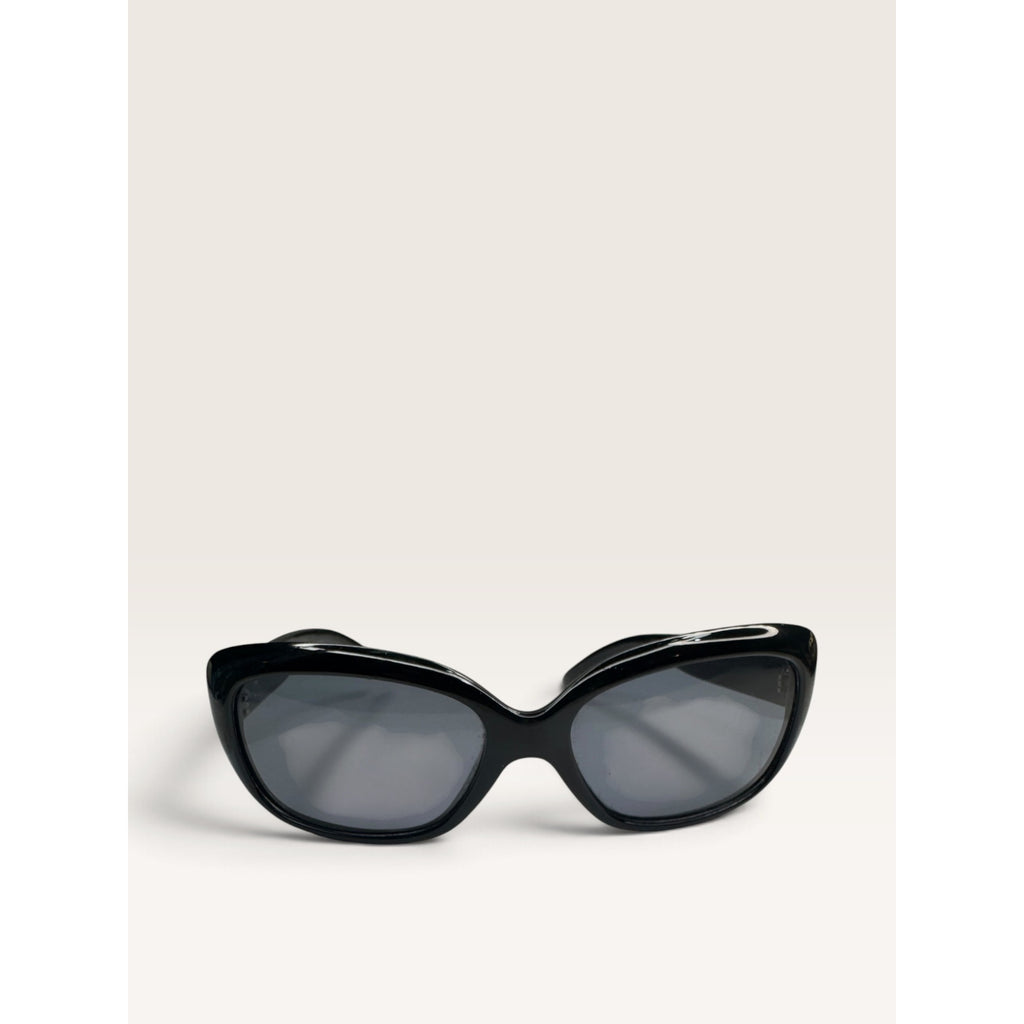 Foster Grant Flection Black Polarized Oval Cat Eye Sunglasses Leopard Case 48mm