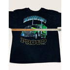 Signal Artwear Mens XL Independent Proud Semi Truck Black Vintage 1993