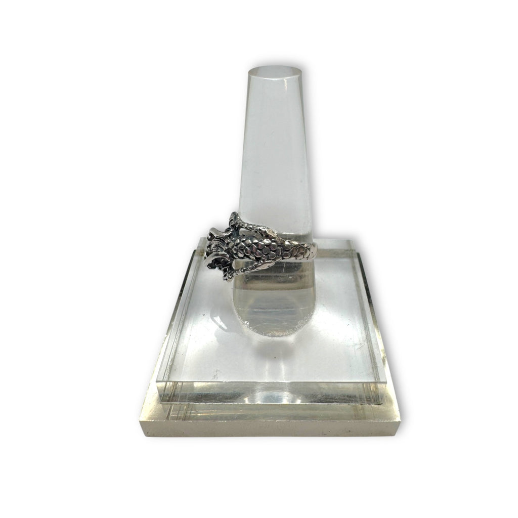 Sterling Silver Dragon Ring Size 7