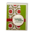 Send A Smile Handmade Blank Greeting Card Holiday Poinsettia Red Green