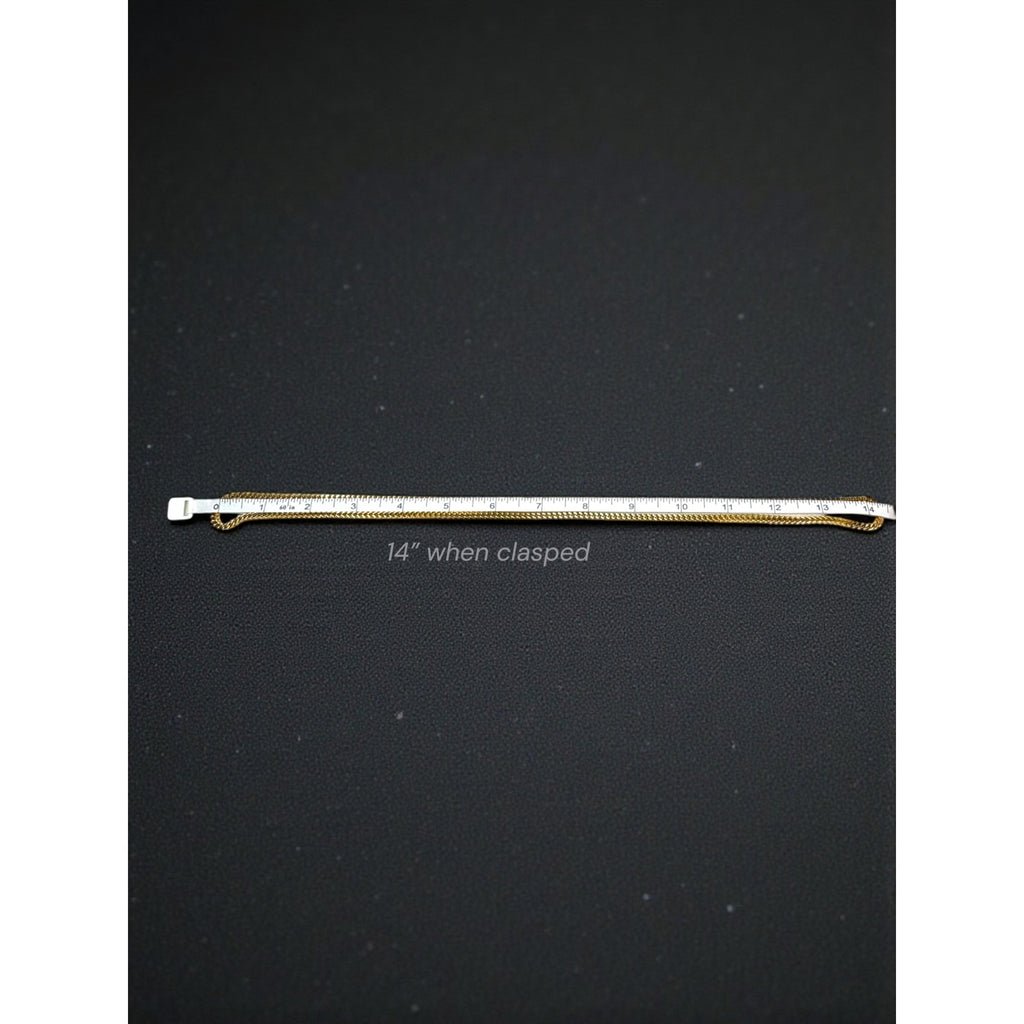 Gold Tone Stainless Steel Wheat Chain Necklace 30" 3mm