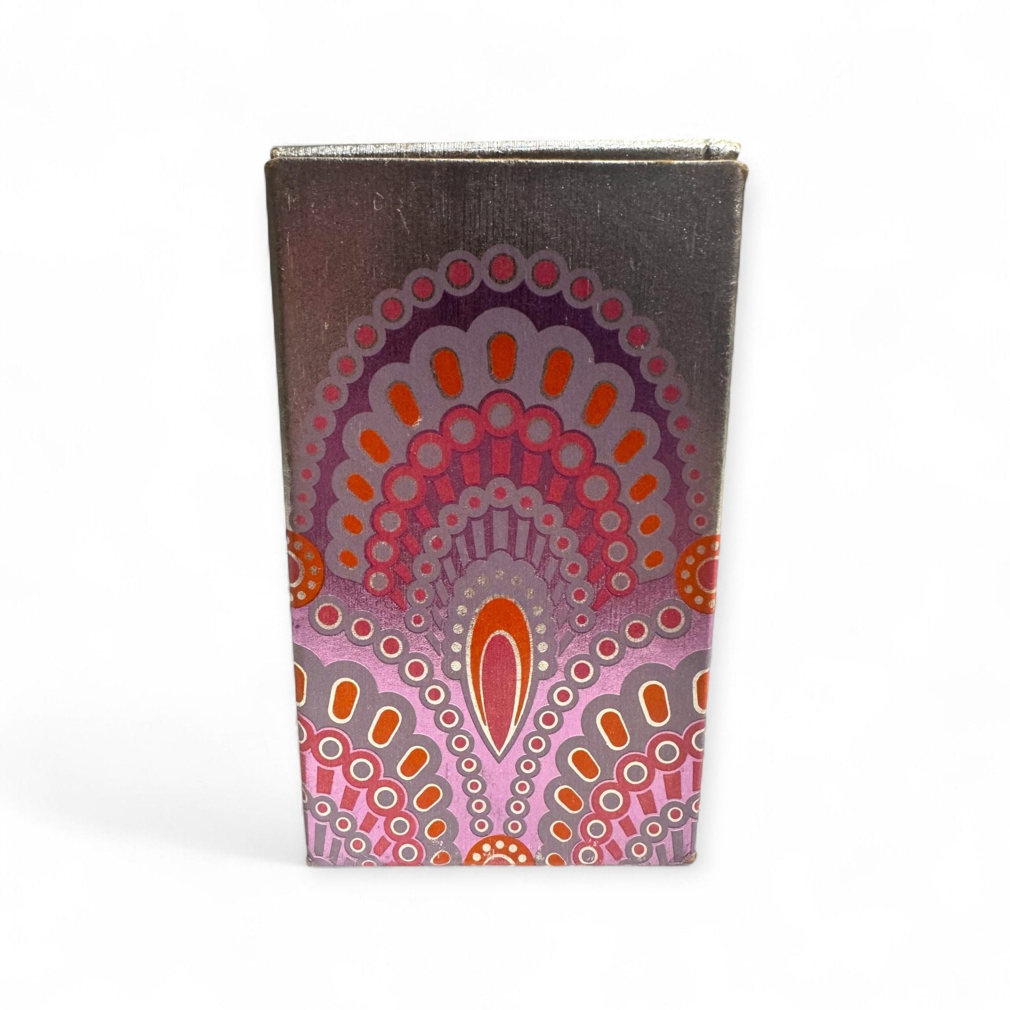 Avon Brocade Cologne Mist 2 Oz Silver Ornate Glass Bottle Original Box 80% Full