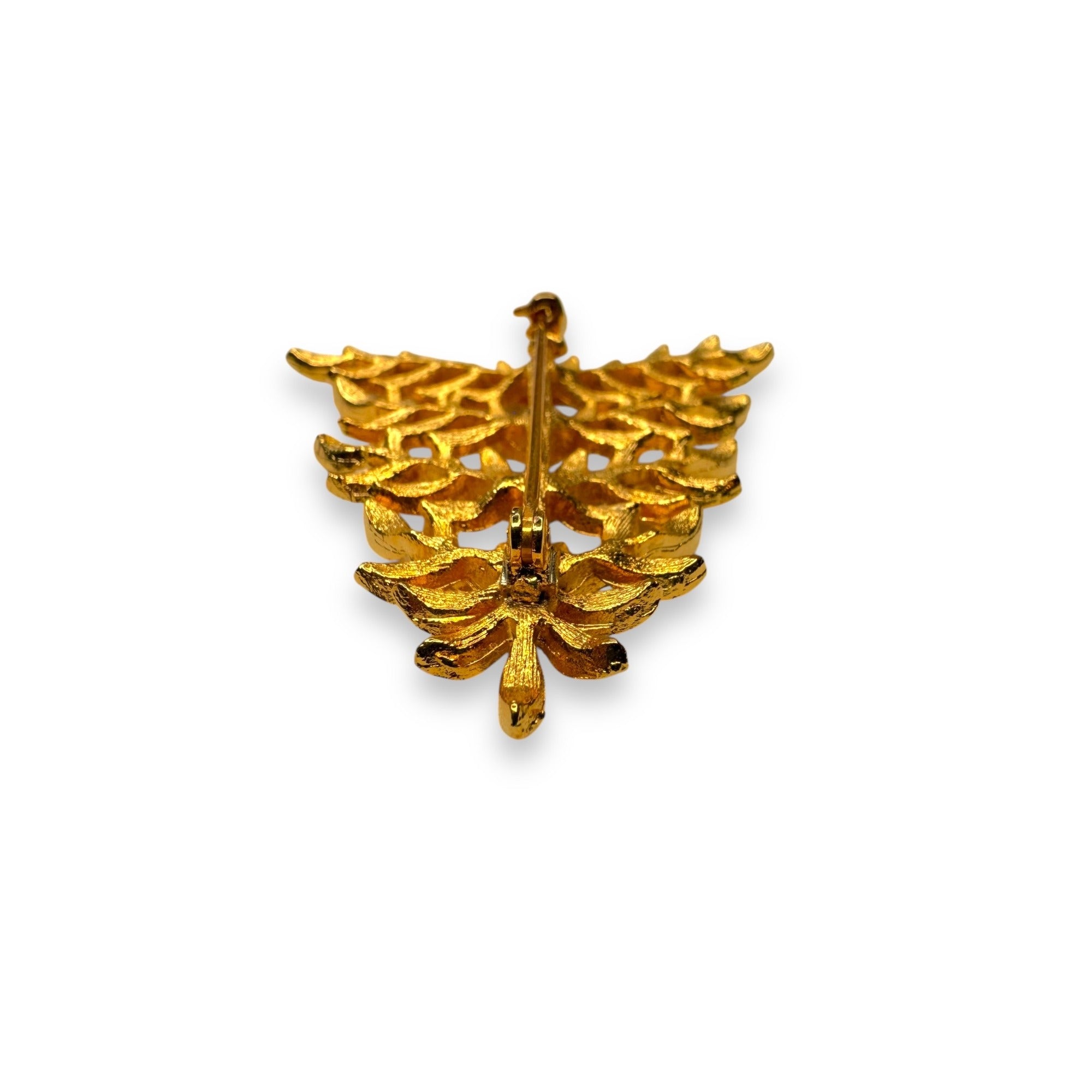 Vintage MYLU NYC Christmas Tree Brooch Aurora Borealis Crystals